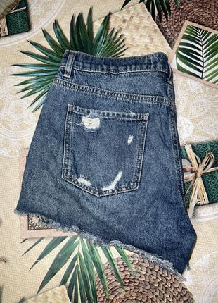 Джинсовые шорты lcw jeans на средней посадке рваные с потертостями8 фото