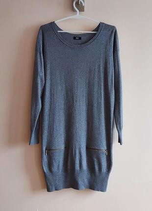 Платье, платье из воздушного трикотажа, удлиненный свитер, р. 38