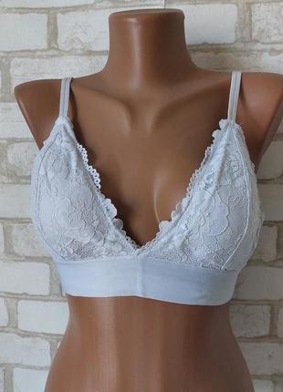Бюстгальтер білий h&amp;m мереживо