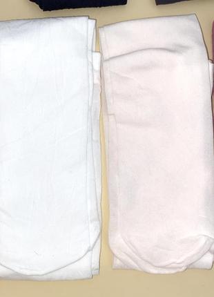 Капронові колготи білого , рожевого, синього кольору, з принтом, з блискітками // розмір: 4-6 років3 фото