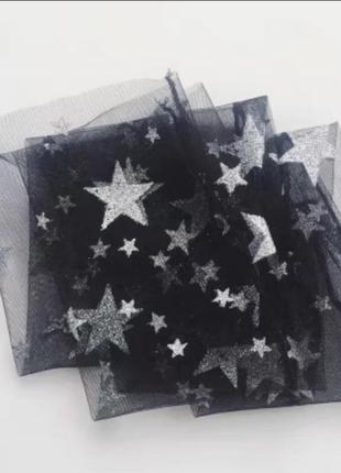 Носки черные звезда сетка ажурные под туфли, босоножки, кроссовки1 фото