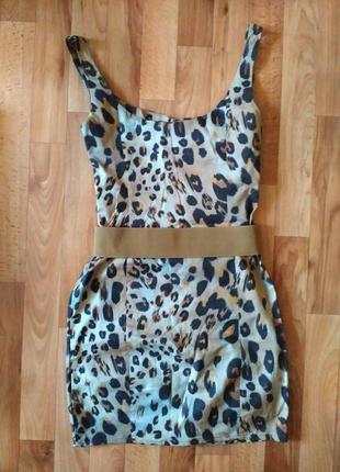 Сукня міні з леопардовим принтом7 фото