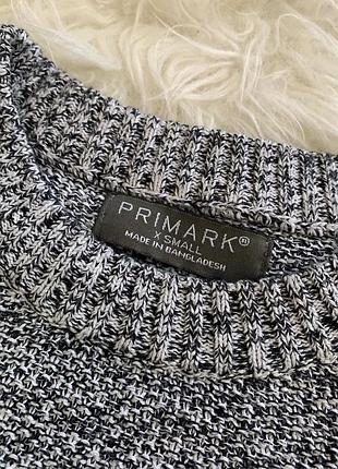 Сірий меланжевий чоловічий светр котоновий 6