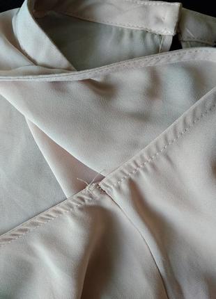 Р 14 / 48-50 нарядная базовая пудровая блуза блузка туника с удлиненной спинкой5 фото