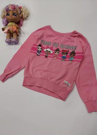 Шикарный свитшот с куклами lol от primark розовый 7-8 лет