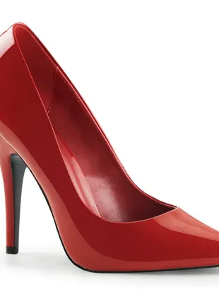 Класичні червоні туфлі на 13-см шпильках pleaser seduce 4201 фото
