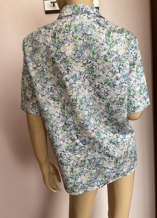 Качественная хлопковая блузка- рубашка/xl/ brend eterna3 фото