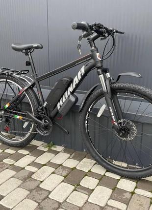 Электровелосипед cubic-bike konar 27.5 с багажником черно/красный 450w 8ah 48v panasonic