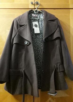 Брендовое новое стильное укороченное пальто р.22 от simply be3 фото