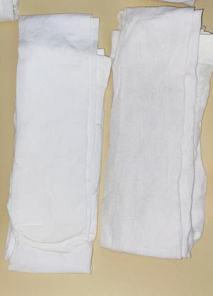 Капроновые колготы белого цвета в сеточку, с узорами. 1/ размер: 8-10 лет, 32/37 размер7 фото
