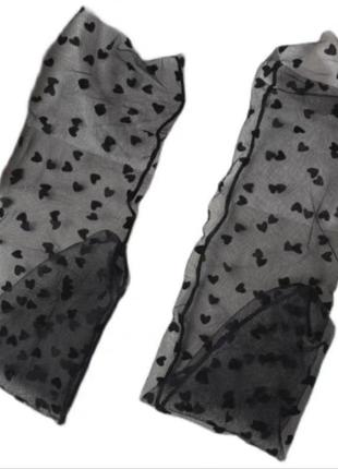 Носки носки черные сердечко сетка ажурные под туфли, босоножки, кроссовки2 фото