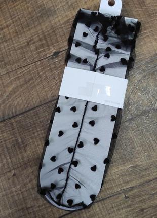 Носки носки черные сердечко сетка ажурные под туфли, босоножки, кроссовки4 фото