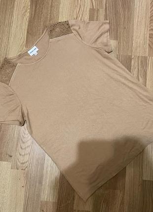 Футболка с кружевом trend one