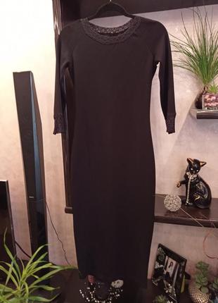 Сукня по фігурі ( з гіпюровими вставками)