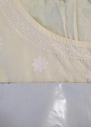 Красива брендова котонова блузка вільного фасону з вишивкою вільного фасону9 фото