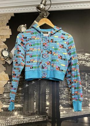 Худи короткое топ с капюшоном с длинным рукавом