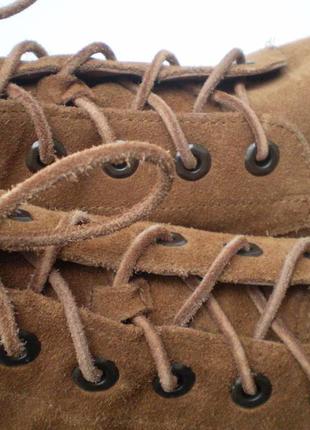 Женские замшевые ботинки marks &amp; spencer 0966 39р. замша, коричневые5 фото