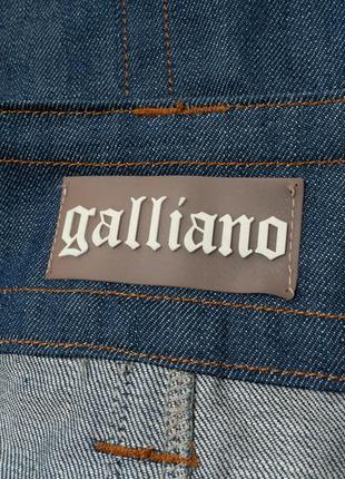 Galliano denim mini skirt джинсовая мини юбка7 фото