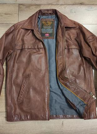 Pall mall american classic pilot куртка кожаная коричневая мужская р. xl пилот авиатор
