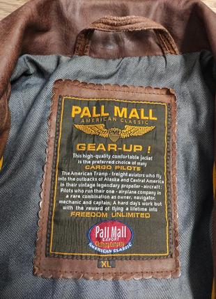 Pall mall american classic pilot куртка кожаная коричневая мужская р. xl пилот авиатор5 фото