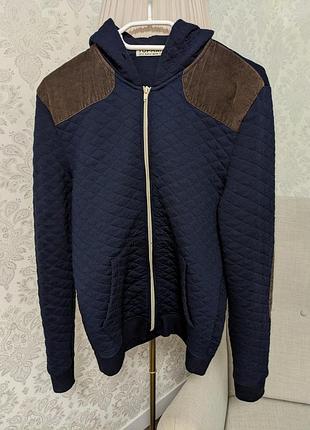 Topman мужской бомбер на замке с капишоном.размер s