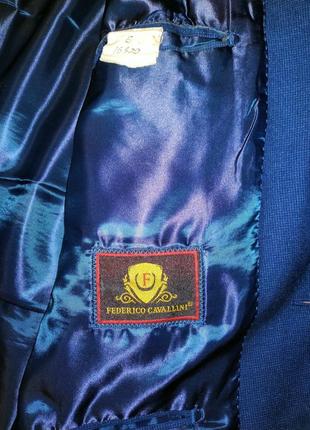 Пиджак мужской, синий с серой нитью. размер 56.3 фото