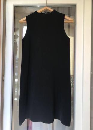 Черное классическое платье zara