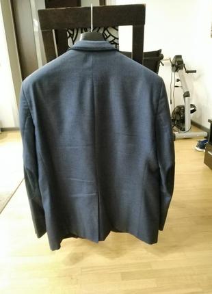 Пиджак мужской, синий с серой нитью. размер 56.2 фото