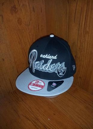 Котонова кепка бейсболка raiders oakland nfl team headwear new era 9 fifty snapback