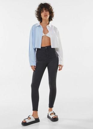 Графитовые скинни джинсы бренд topshop 34/25 цена 349 грн