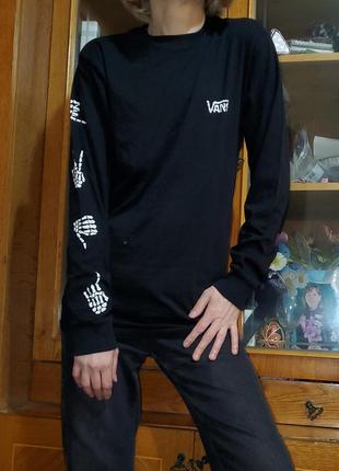 Лонгслив vans, костяшки, черепа, череп