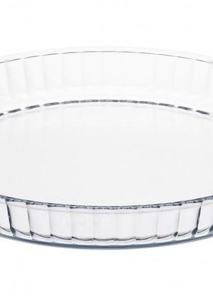 Кругла форма для запікання 27x3.5 см ardesto — скляні форми для запікання