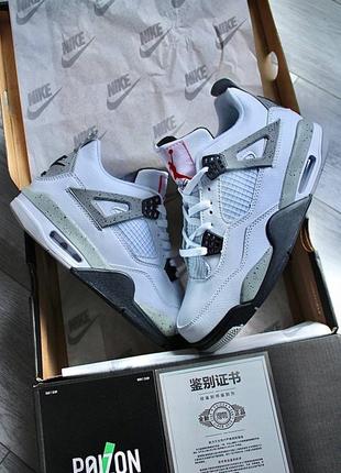 😎nike air jordan 4 retro white-silver😎2 фото