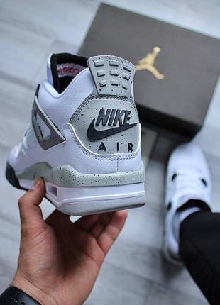 😎nike air jordan 4 retro white-silver😎3 фото