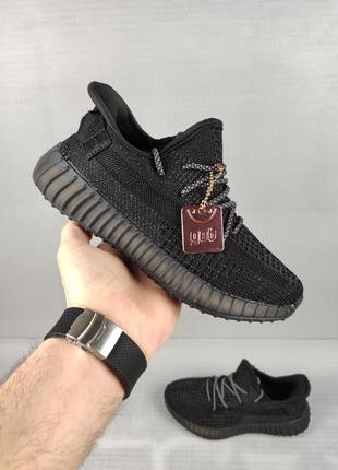 Adidas yeezy boost 350 black (полный рефлектив)7 фото