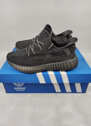 Adidas yeezy boost 350 black (полный рефлектив)3 фото