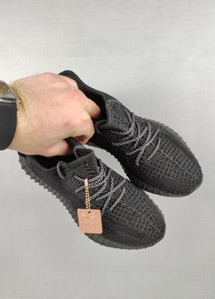 Adidas yeezy boost 350 black (полный рефлектив)4 фото