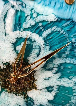 Часы настенные круглые из эпоксидной смолы epoxy m49 30x30 см