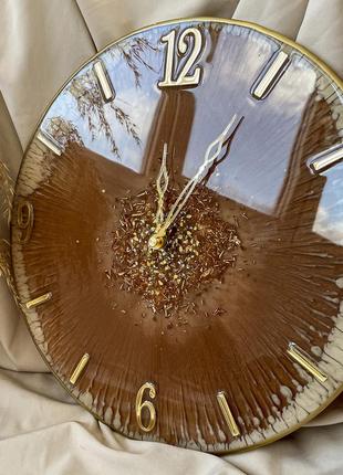 Часы настенные круглые из эпоксидной смолы epoxy m50 30x30 см