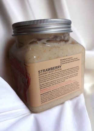 Скраб для тіла wokali strawberry sherbet body scrub2 фото