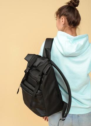 Жіночий рюкзак ролл sambag rolltop zard чорний9 фото