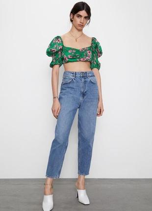 Яркий топ в цветы zara3 фото