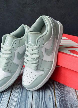 Nike air jordan 1, низькі, світло-бірюзові жіночі кросівки, кроссовки женские найк