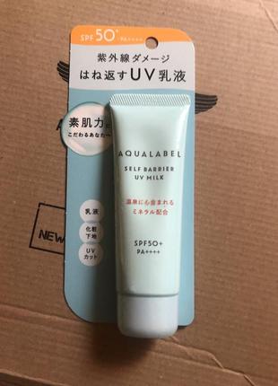 Санскрін shiseido aqualabel self-barrier uv milk spf50 paaqualabel self barrier uv milk spf50 + / pa ++++ 45г