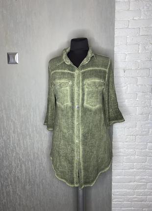 Італійська блуза блузка блузон з накладними кишенями бавовна portoriginal  tu