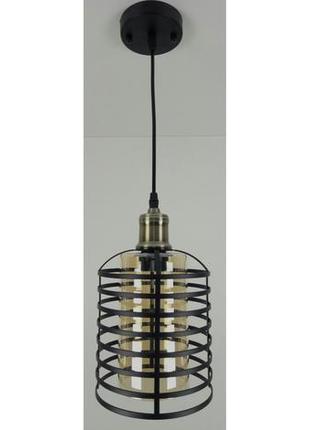 Люстра потолочная подвесная в стиле loft (лофт) 12056/1-br черный 30х16х16 см.