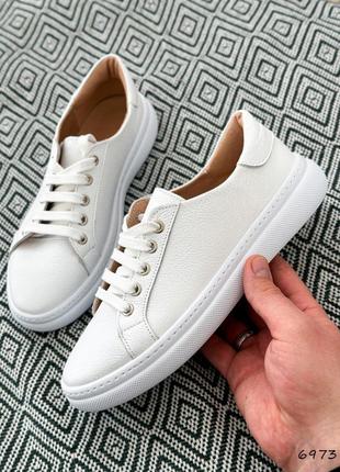 Кеды женские besty белые, натуральная кожа