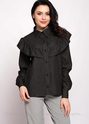 Чудова шифонова сорочка з воланом від h&m