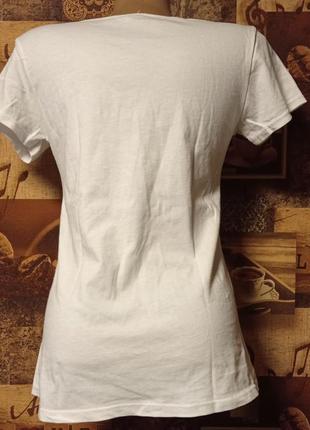 Білосніжна бавовняна футболка new collection,p.s/m, італія2 фото