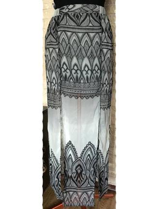 Шифоновая юбка в пол, на подкладке